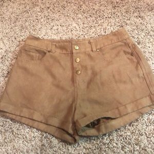 Brown suede shorts from Hollister